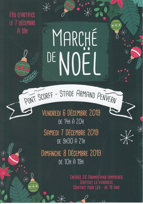 Marché de Noël de Pont-Scorff 2019, l'affiche.
