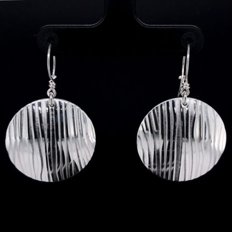 Boucles oreilles rondes bombées grandes Boucles d'oreilles rondes et bombées, argent 925, grand diamètre (2,5 cm)