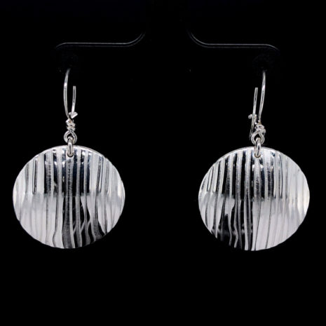 Boucles oreilles rondes bombées moyennes Boucles d'oreilles rondes et bombées, argent 925, moyen diamètre (2,2 cm)