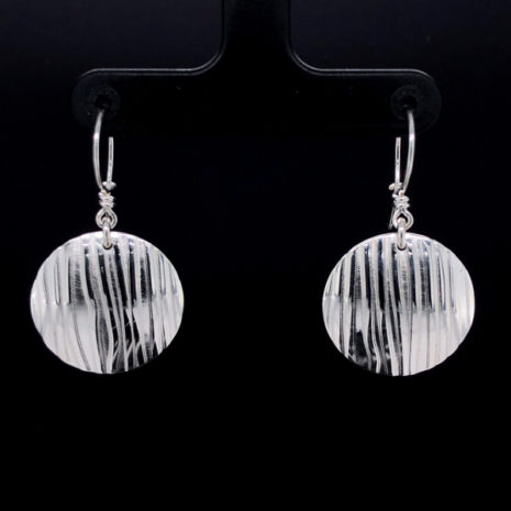 Boucles oreilles rondes bombées petites Boucles d'oreilles rondes et bombées, argent 925, petite diamètre (1.9 cm)