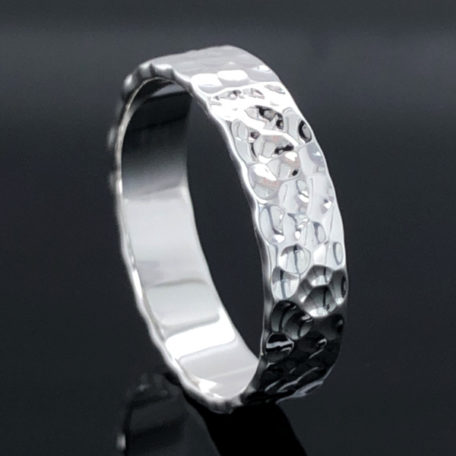 Bracelet - argent - piecette martelée main image 0