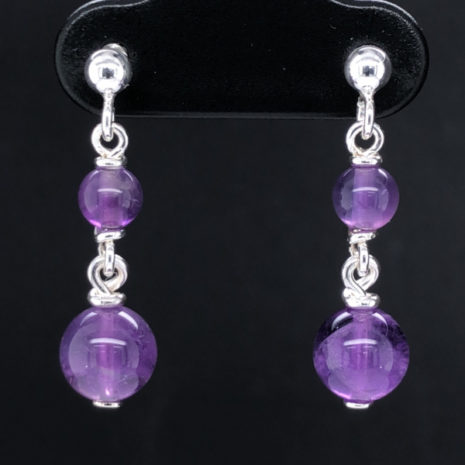 Boucles d'oreilles Clou Classic améthyste Boucles d'oreilles Clou Classique Argent 925 & pierres naturelles améthyste