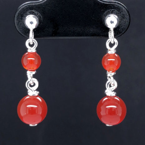 Boucles d'oreilles Clou Classic cornaline Boucles d'oreilles Clou Classique Argent 925 & pierres naturelles cornaline