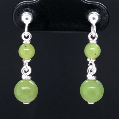 Boucles d'oreilles Clou Classic jade néphrite Boucles d'oreilles Clou Classique Argent 925 & pierres naturelles jade néphrite