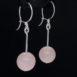 Boucles d'oreilles Tige quartz rose