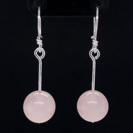 Boucles d’oreilles Tige quartz rose Boucles d'oreilles Tige quartz rose