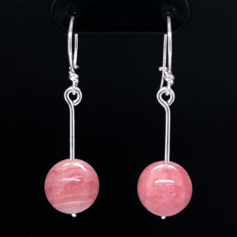 oucles d’oreilles Tige rhodochrosite Boucles d'oreilles Tige rhodochrosite