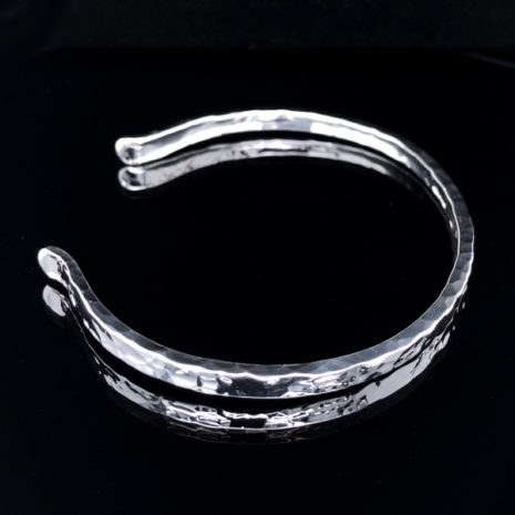 Bracelet Jonc 4mm 3 Bracelet Jonc martelé fin Argent 925