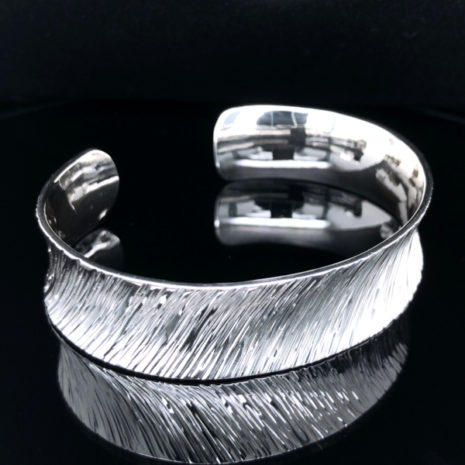 Bracelet Manchette ciselé Argent 1 Bracelet Manchette Argent, Argent 925 forgé & ciselé