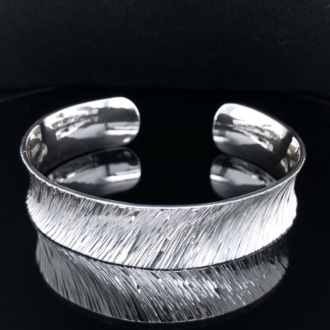Bracelet Manchette ciselé Argent 3 Bracelet Manchette Argent, Argent 925 forgé & ciselé