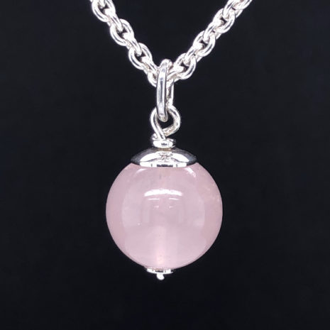 Pendentif Boule quartz rose