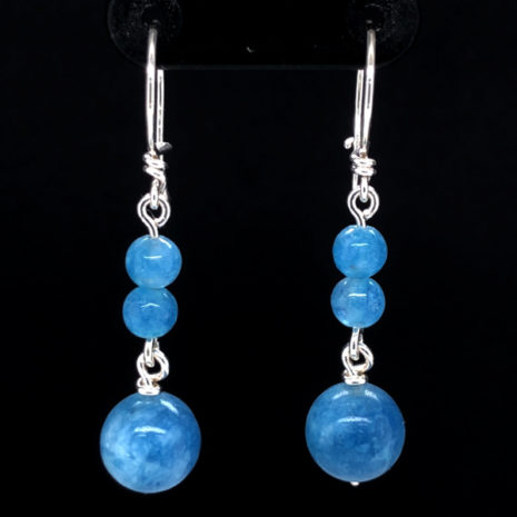 BO Minérale Amazonite Boucles d'oreilles Minérale Amazonite, bijou Argent 925